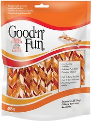Good 'n' Fun Triple Flavor Twist Sticks Dog Treats, 488-g bag