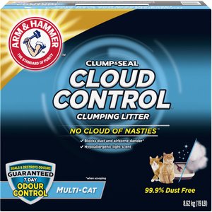 Arm & Hammer Litter Clump & Seal Cloud Control Clumping Clay Cat Litter, 8.62-kg box