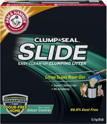 Arm & Hammer Litter Clump & Seal Slide Non-Stop Odour Control Clumping Clay Cat Litter, 12.7-kg box