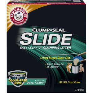 Arm & Hammer Litter Clump & Seal Slide Non-Stop Odour Control Clumping Clay Cat Litter, 12.7-kg box