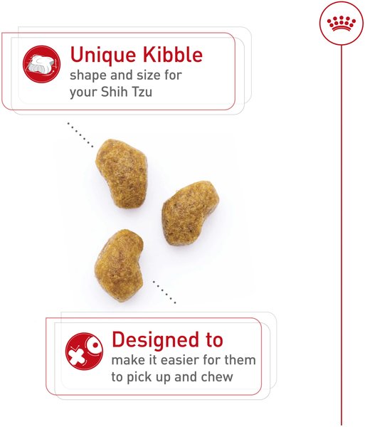 Show full view: Royal Canin Breed Health Nutrition Shih Tzu Adult Dry Dog Food, 4.54-kg bag slide 3 of 9