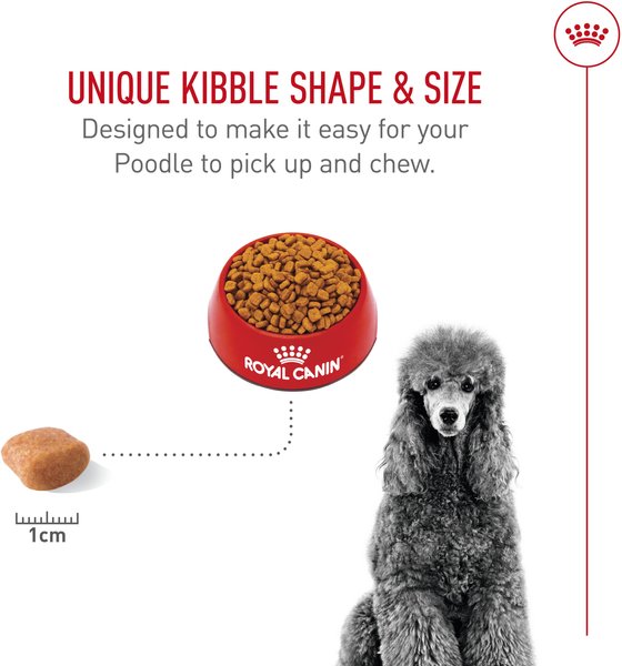 Show full view: Royal Canin Breed Health Nutrition Poodle Adult Dry Dog Food, 4.54-kg bag slide 4 of 9