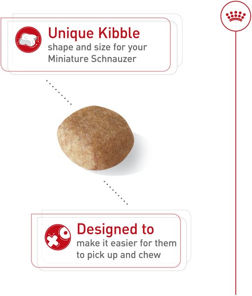 Show full view: Royal Canin Breed Health Nutrition Miniature Schnauzer Adult Dry Dog Food, 4.54-kg bag slide 3 of 9