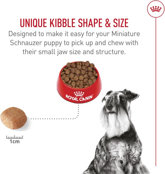 Show full view: Royal Canin Breed Health Nutrition Miniature Schnauzer Adult Dry Dog Food, 4.54-kg bag slide 4 of 9