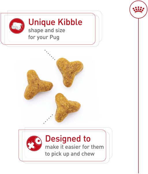 Show full view: Royal Canin Breed Health Nutrition Pug Adult Dry Dog Food, 4.54-kg bag slide 3 of 9