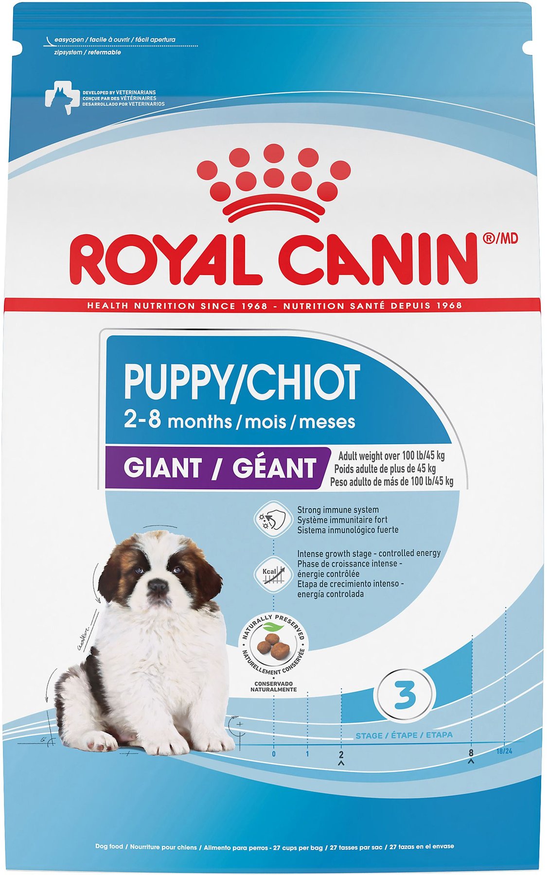 ROYAL CANIN Size Health Nutrition Giant Puppy Dry Dog Food, 13.62