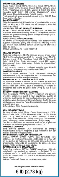 Show full view: Royal Canin Size Health Nutrition Giant Puppy Dry Dog Food, 13.62-kg bag slide 6 of 10