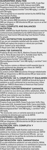 Show full view: Royal Canin Size Health Nutrition Giant Junior Dry Dog Food, 13.62-kg bag slide 6 of 10