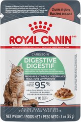 Royal Canin Feline Care Nutrition Digest Sensitive Adult Chunks in Gravy Wet Cat Food, 85-g pouch, case of 12