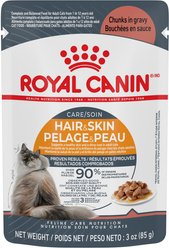 Royal Canin Feline Care Nutrition Intense Beauty Chunks in Gravy Wet Cat Food, 85-g pouch, case of 12