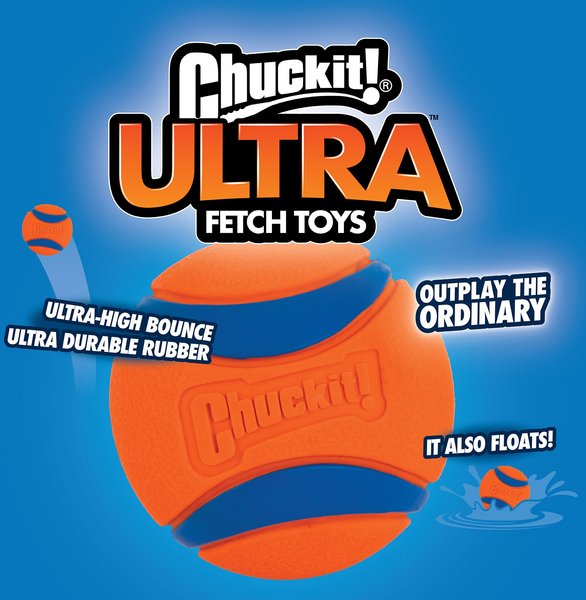 Show full view: Chuckit! Ultra Rubber Ball Tough Dog Toy, Large slide 3 of 7