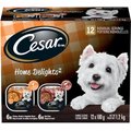 Cesar Home Delights Beef Stew & Chicken, Noodle, Vegetable Variety Pack Wet Dog Food, 100-g tray, case of 12