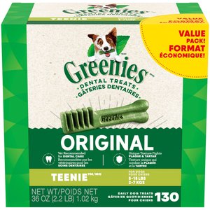Greenies Original Teenie Adult Natural Dental Dog Treats, 1.02-kg box