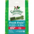 Greenies Fresh Regular Oral Care Natural Dental Dog Treats, 340-g pouch