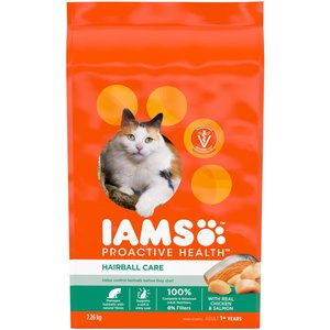 IAMS Proactive Health Hairball Care with Chicken Salmon Dry Cat