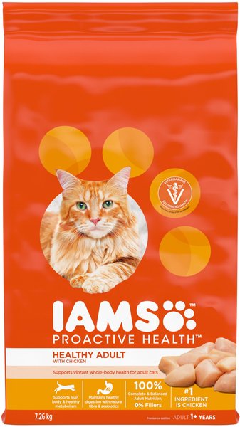 IAMS Proactive Health Healthy Adult Chicken Dry Cat Food 7.26 kg bag Chewy Canada