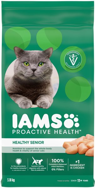 Iams senior 2025 cat food 10kg