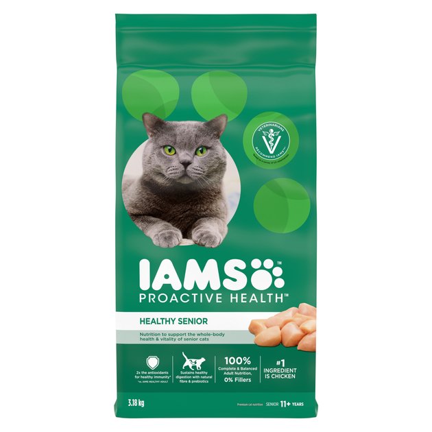 IAMS Proactive Health Healthy Senior Chicken Dry Cat Food 3.18 kg