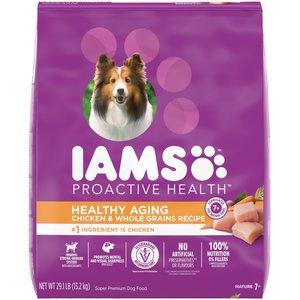 Iams Healthy Aging Mature 7+ Adult Real Chicken Dry Dog Food Real Chicken Dry Dog Food, 13.2-kg bag