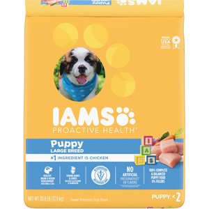 Iams Proactive Health Large Breed Puppy Chicken & Whole Grains Recipe Dry Dog Food, 13.9-kg bag