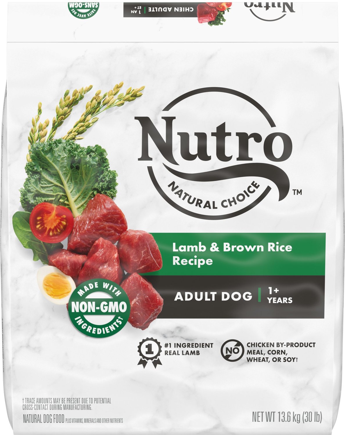 NUTRO Natural Choice Lamb Brown Rice Dry Dog Food 13.6 kg bag