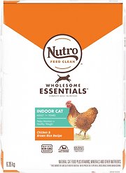 Nutro Wholesome Essentials Indoor Adult Chicken & Brown Rice Dry Cat Food, 6.35-kg bag