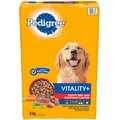 Pedigree Vitality+ Hearty Beef & Vegetable Flavour Dry Dog Food, 8-kg bag