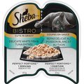 Sheba Bistro Perfect Portions Adult Grain-Free White Fish & Tuna Wet Cat Food, 75-g tray, case of 24