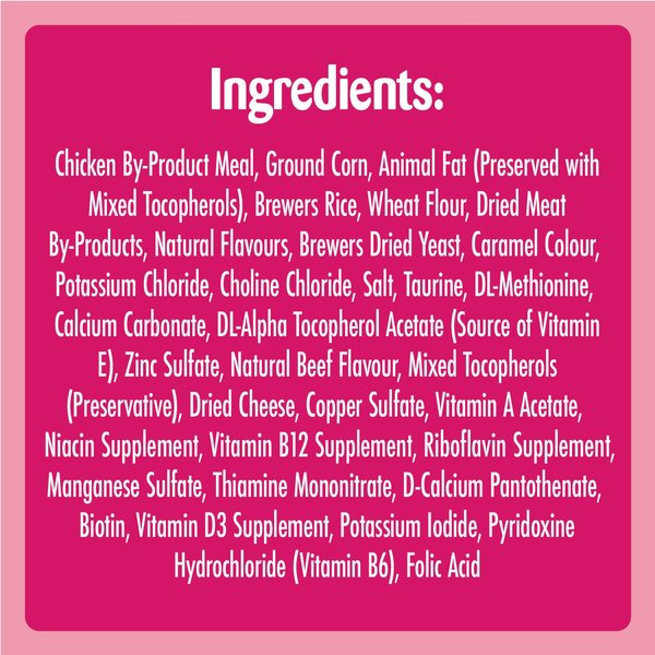 Show full view: Temptations Hearty Beef Flavour Crunchy Cat Treats, 454-g tub slide 3 of 6