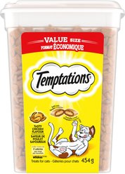 Temptations Tasty Chicken Flavour Crunchy Cat Treats, 454-g tub