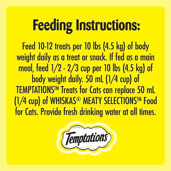 Show full view: Temptations Tasty Chicken Flavour Crunchy Cat Treats, 454-g tub slide 4 of 6