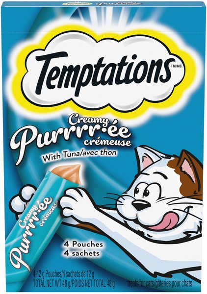 Temptations Puree Tuna Lickable Cat Treats 12 g pouch 44 count