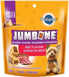 Pedigree Jumbone Beef Flavour Mini Dog Treats, 180-g pouch