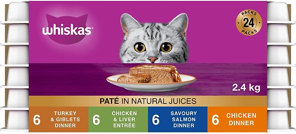 Whiskas Savory Pate Salmon Dinner in Sauce Wet Cat Food