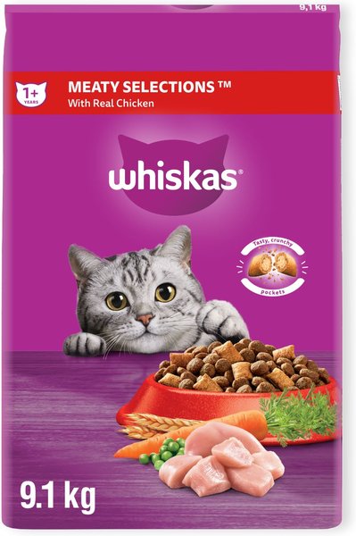 Whiskas meaty selections deals dry cat food