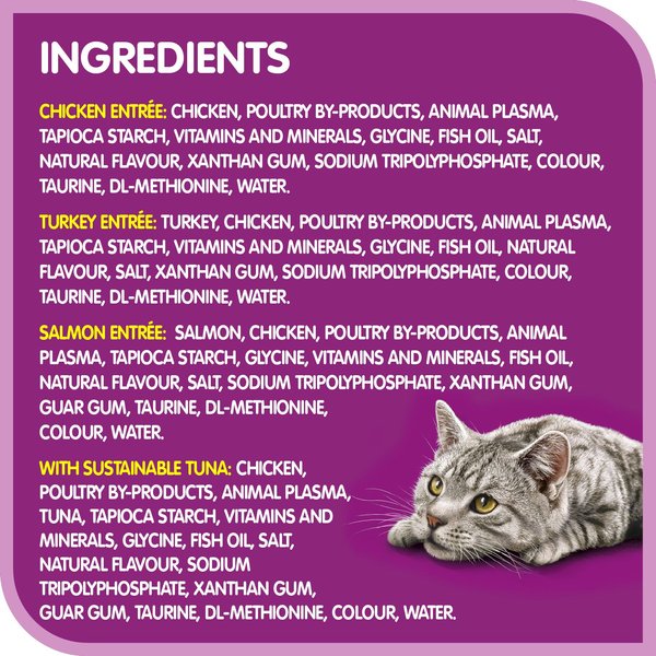 Show full view: Whiskas Perfect Portions Cuts in Gravy Variety Pack Wet Cat Food, 75-g tray, case of 24 slide 7 of 9