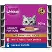 Show in main carousel: Whiskas Perfect Portions Seafood Selections Pate Wet Cat Food, 75-g tray, case of 12 slide 1 of 10