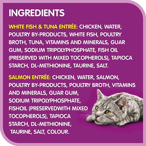 Show full view: Whiskas Perfect Portions Seafood Selections Pate Wet Cat Food, 75-g tray, case of 12 slide 7 of 10