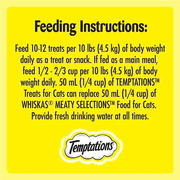 Show full view: Temptations Tasty Chicken Soft & Crunchy Cat Treats, 180-g pouch slide 4 of 6