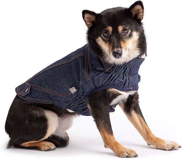 Show full view: GF Pet Elasto-Fit Denim Dog & Cat Jacket, X-Small slide 3 of 7