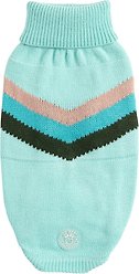 GF Pet Alpine Dog & Cat Sweater, Light Aqua, Medium