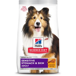 Hill's Science Diet Adult Sensitive Stomach & Sensitive Skin Chicken Recipe Dry Dog Food, 13.6-kg bag