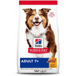 Hill's Science Diet Adult 7+ Chicken Meal, Rice & Barley Recipe Dry Dog Food, 14.9-kg bag