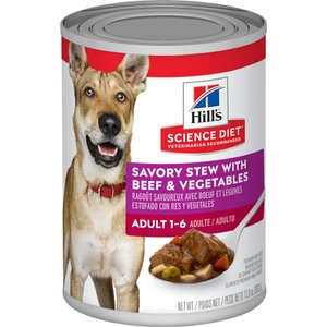 Hill's Science Diet Adult Savory Stew with Chicken & Vegetables Canned Dog Food, 363-g, case of 12