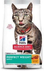 Hill's Science Diet Adult Perfect Weight Chicken Recipe Dry Cat Food, 6.80-kg bag