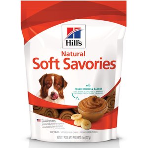 Hill's Science Diet Natural Soft Savories with Peanut Butter & Banana Dog Treats, 227-g bag