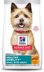 Hill's Science Diet Adult Healthy Mobility Small Bites Chicken Meal, Brown Rice & Barley Recipe Dry Dog Food, 1.81-kg bag