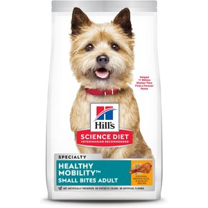 Hill's Science Diet Adult Healthy Mobility Small Bites Chicken Meal, Brown Rice & Barley Recipe Dry Dog Food, 1.81-kg bag