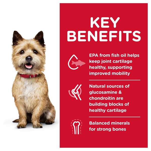 Show full view: Hill's Science Diet Adult Healthy Mobility Small Bites Chicken Meal, Brown Rice & Barley Recipe Dry Dog Food, 1.81-kg bag slide 3 of 9