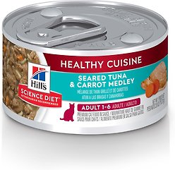 Hill's Science Diet Adult Healthy Cuisine Seared Tuna & Carrot Medley Canned Cat Food, 79-g, case of 24